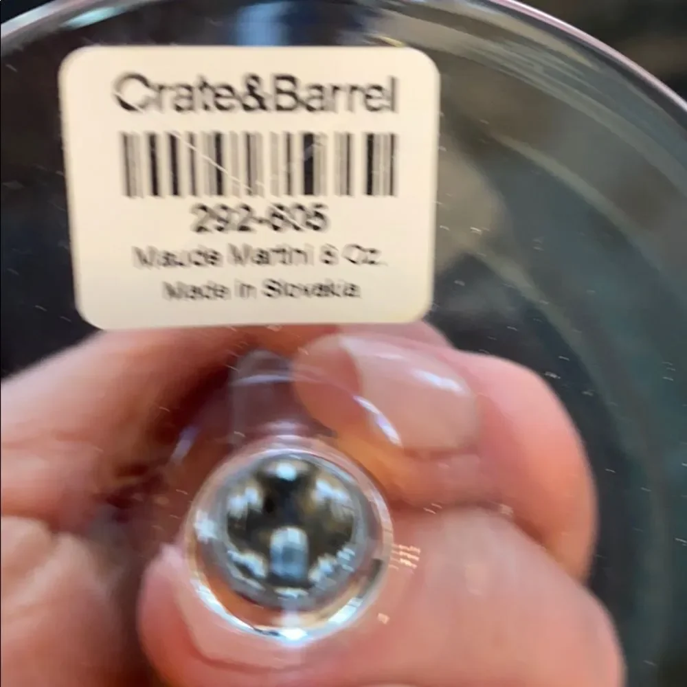 Crate&Barrel elegant clear